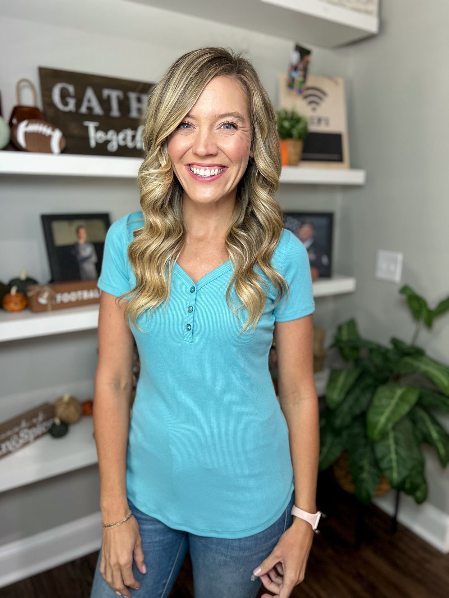 LuLaRoe Bailey - Solid Aqua Blue