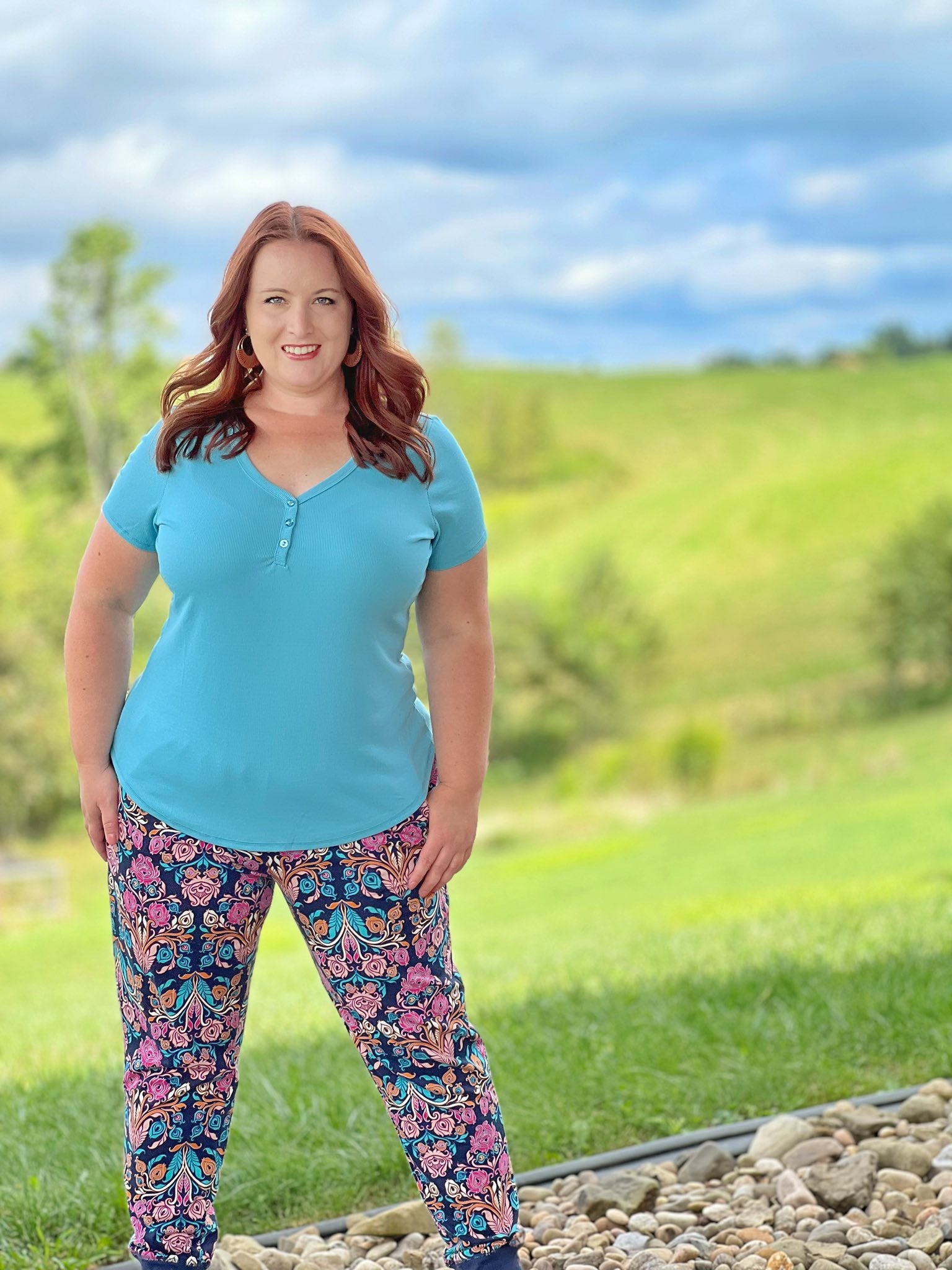 LuLaRoe Bailey - Solid Aqua Blue