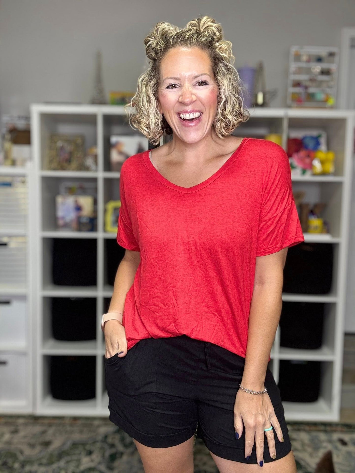 LuLaRoe Lisa - Solid Red Crimson