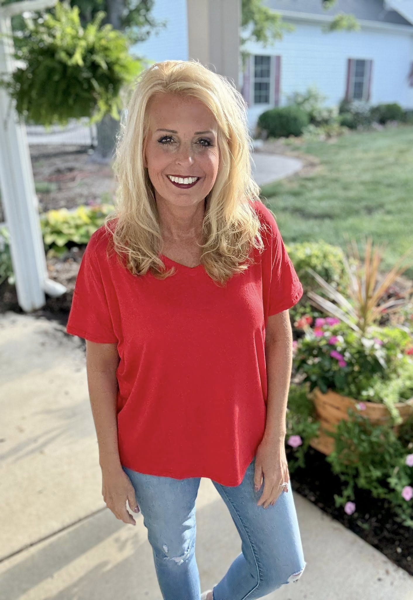 LuLaRoe Lisa - Solid Red Crimson