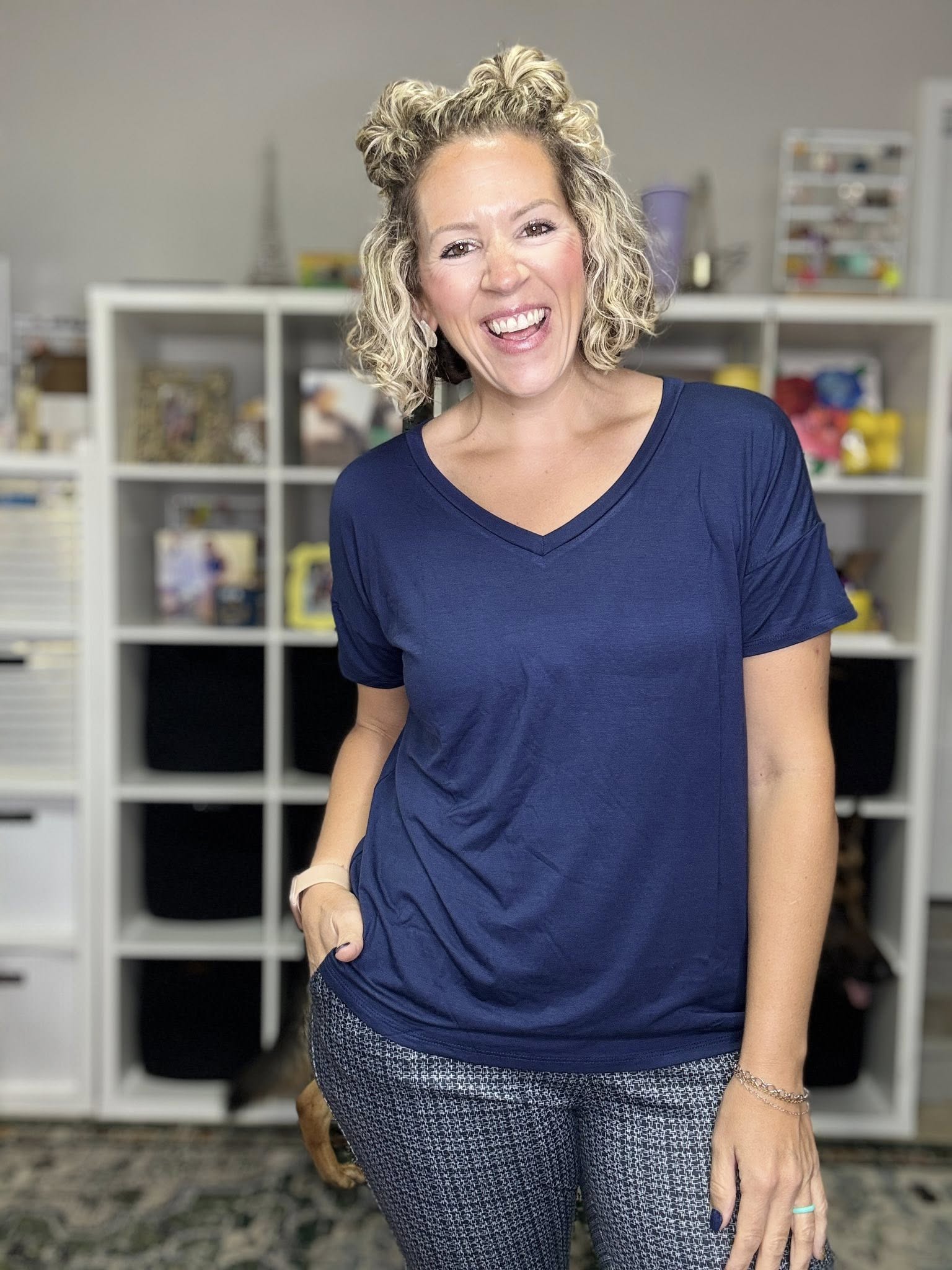 LuLaRoe Lisa - Solid Navy B-740