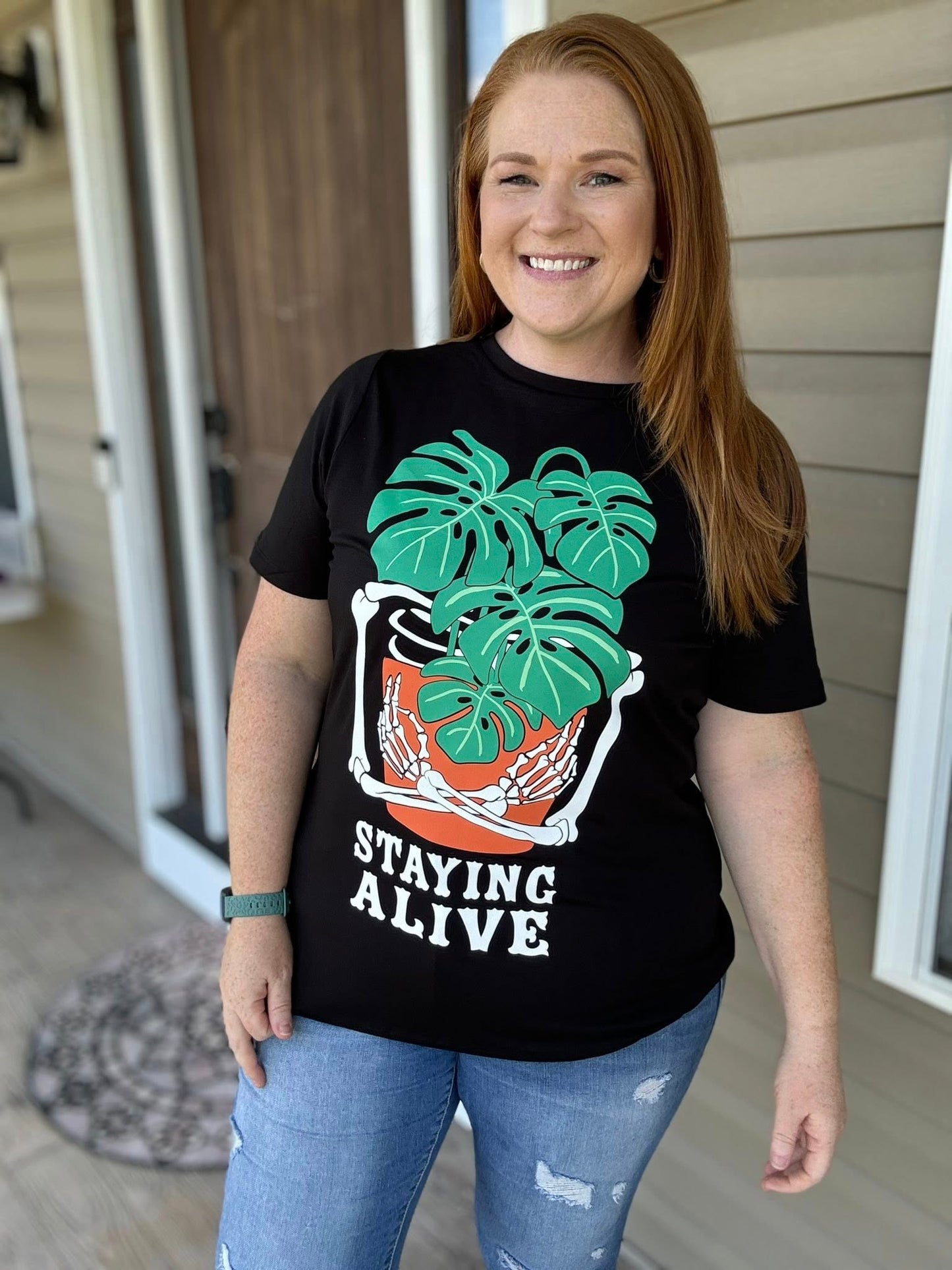 LuLaRoe Halloween 2025 - Rivkah Top - Staying Alive Monstera