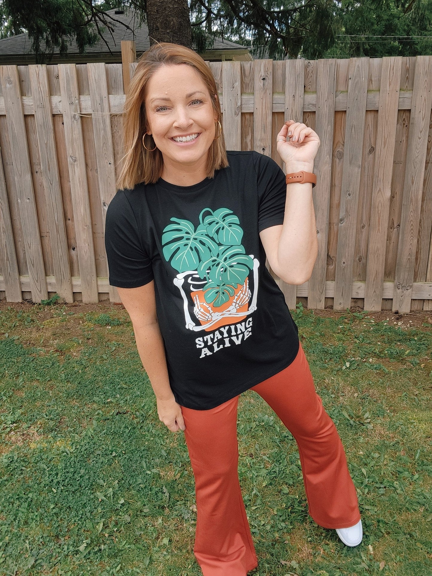 LuLaRoe Halloween 2025 - Rivkah Top - Staying Alive Monstera