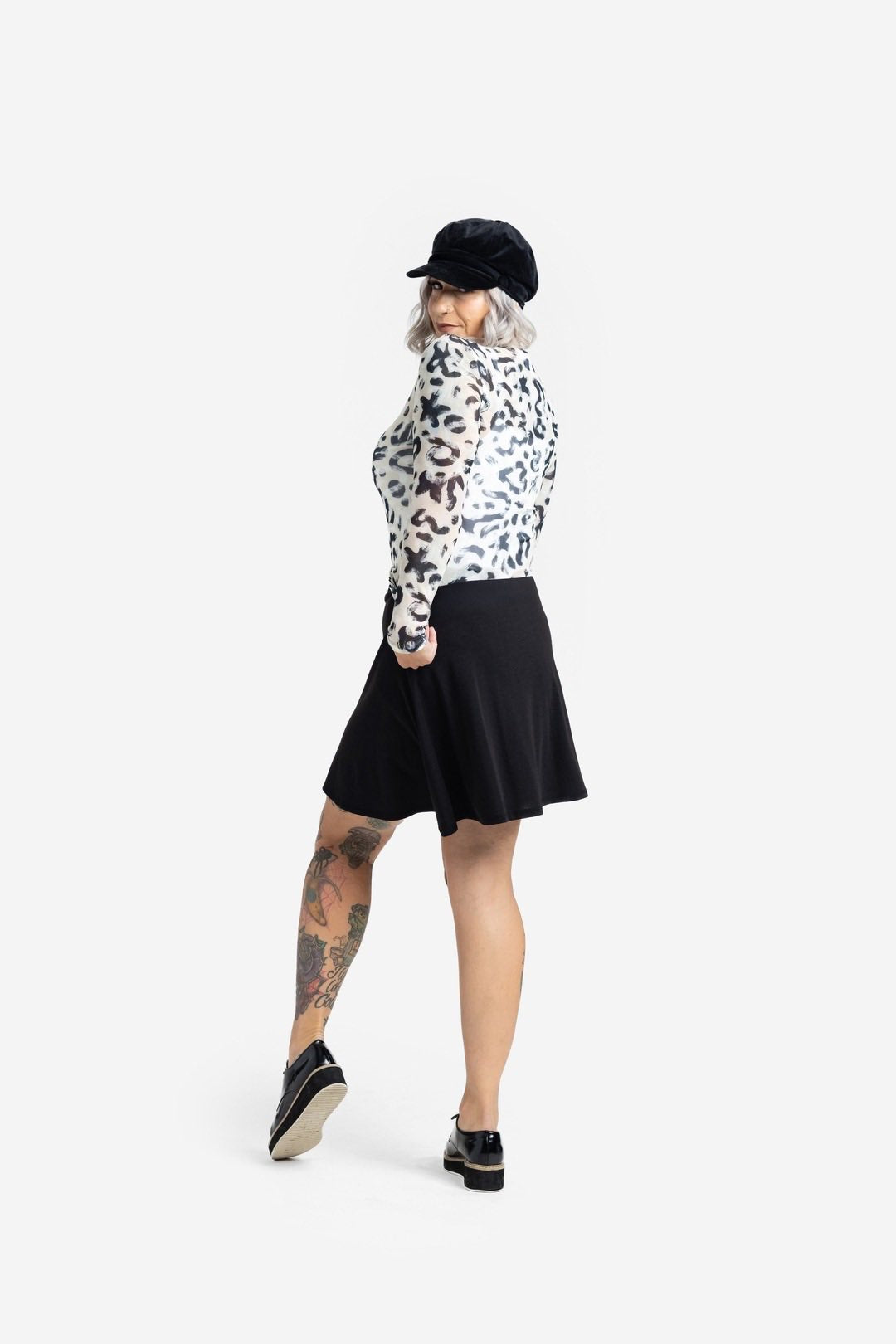 LuLaRoe May Mesh Top - Frosted Leopard