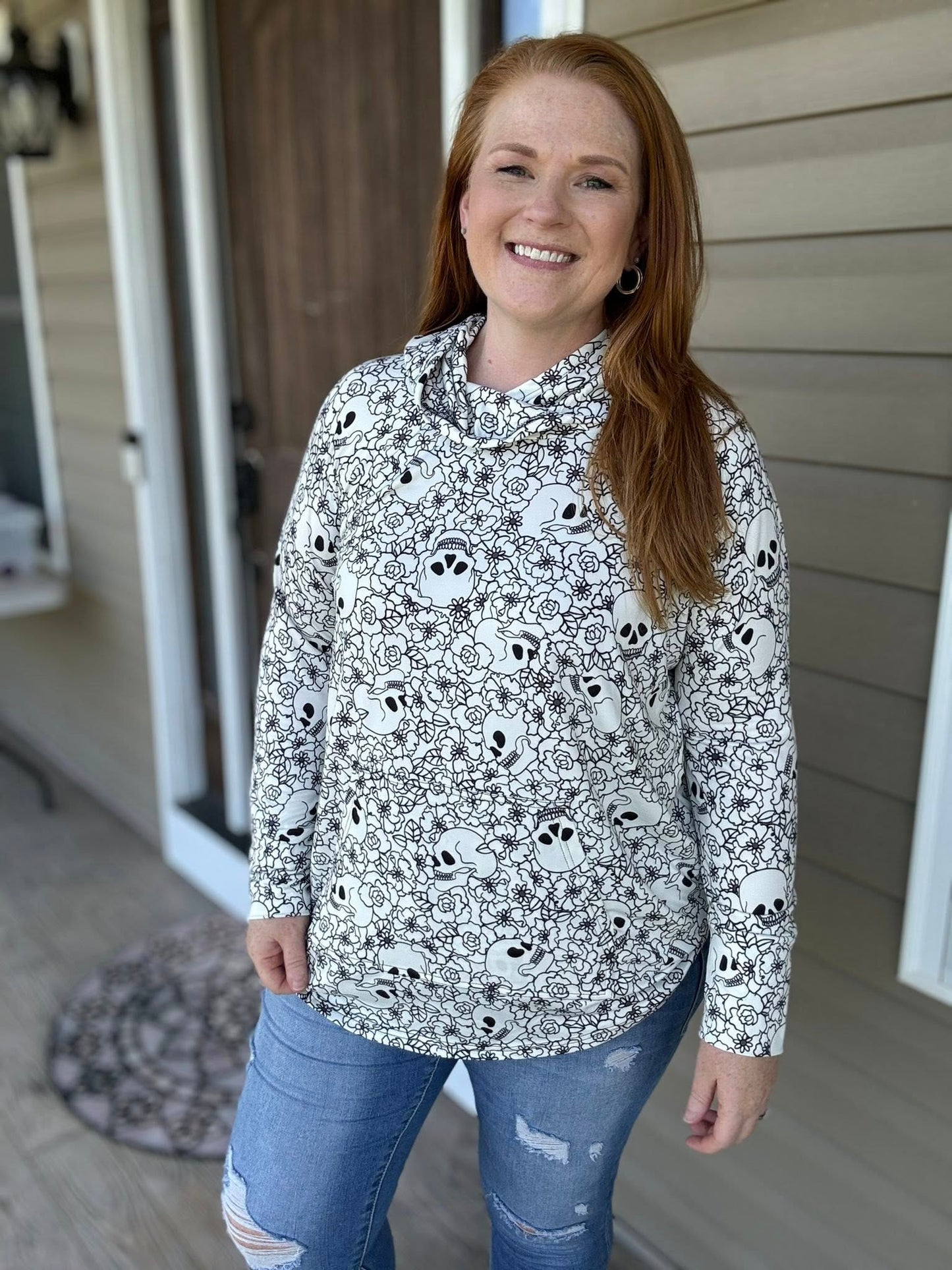 LuLaRoe Halloween 2025 - Amber Hoodie - Ghostly Garden