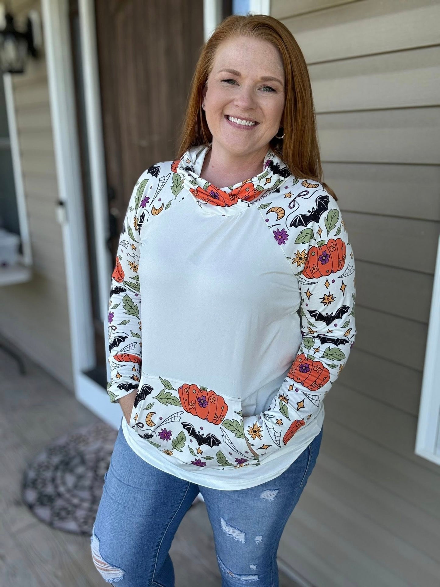 LuLaRoe Halloween 2025 - Amber Hoodie - Pumpkin Patch Magic