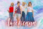 The Americana ’25 Capsule Collection featuring the Dixie Tank & Sequoia T, perfect summer staples in vibrant red, white, and blue hues. Shop the Americana capsule collection for a stylish and comfortable wardrobe this season!