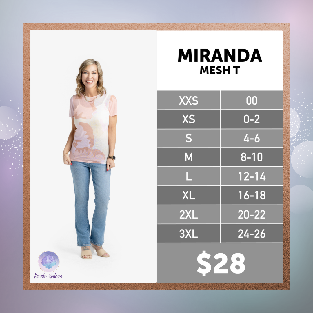 LuLaRoe Miranda Mesh Tee – Sheer Layering Top with Effortless Edge