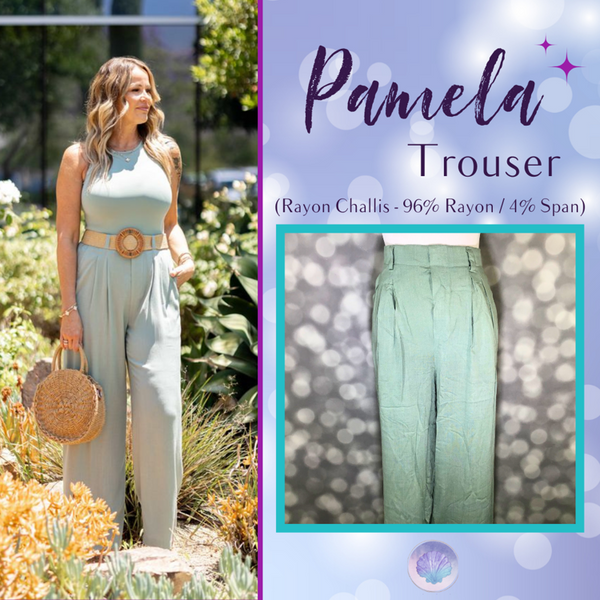LuLaRoe Pamela Trouser - Solid Iceberg Green
