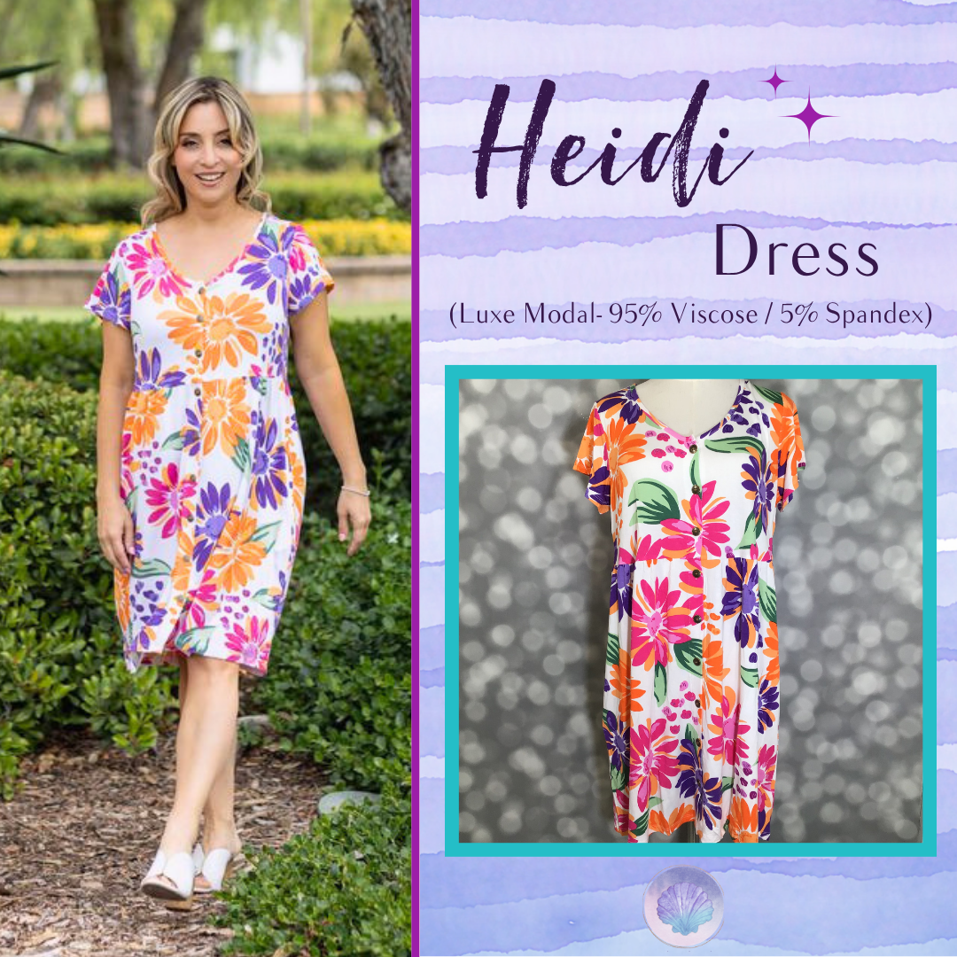 LuLaRoe LuLaRoe Heidi Dress - Confetti Bloom Floral 