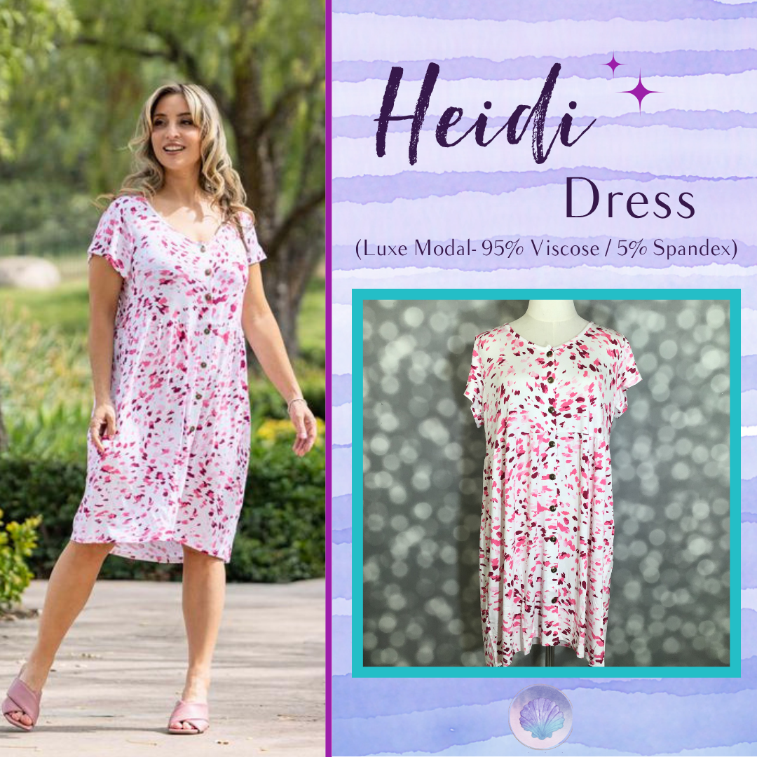 LuLaRoe LuLaRoe Heidi Dress - Petal Brushstroke Drift 