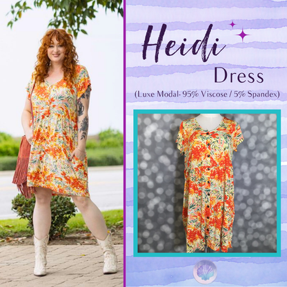 LuLaRoe LuLaRoe Heidi Dress - Sunburst Garden Floral 