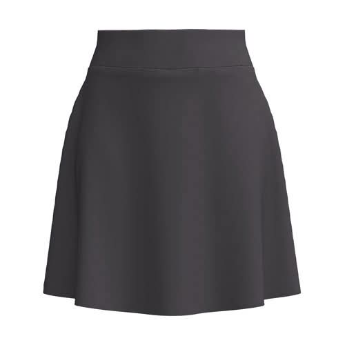 Solid charcoal skirt on a white background