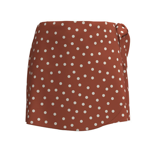 LuLaRoe Rose Wrap Skort - Cinnamon Spice Polka Dot