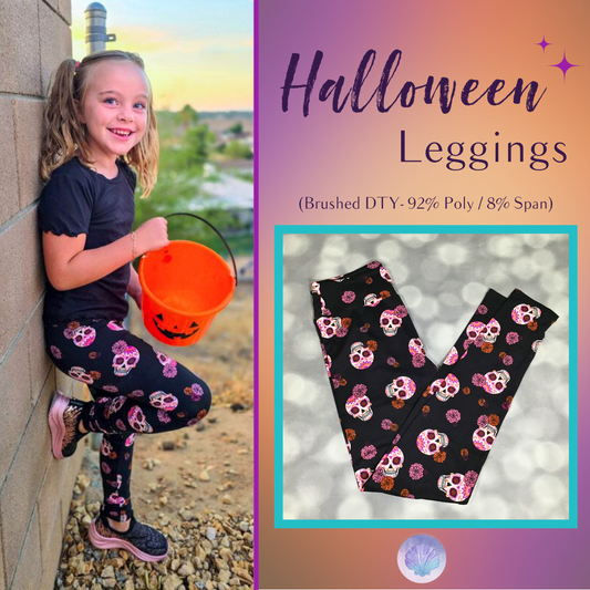 LuLaRoe Halloween 2025 - Leggings - Midnight Margold Skulls