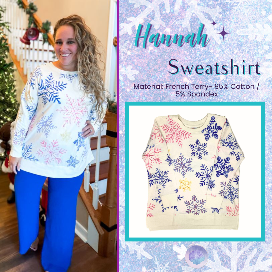 LuLaRoe LuLaRoe Holiday Hannah - Snowflake Daydream 