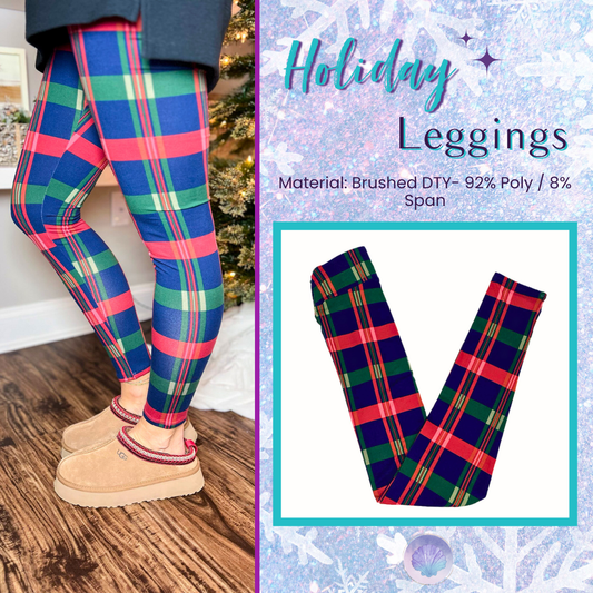 LuLaRoe Holiday Leggings - Holiday Ballroom Plaid