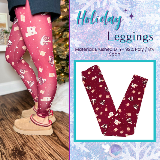 LuLaRoe Holiday Leggings - Meowy & Bright