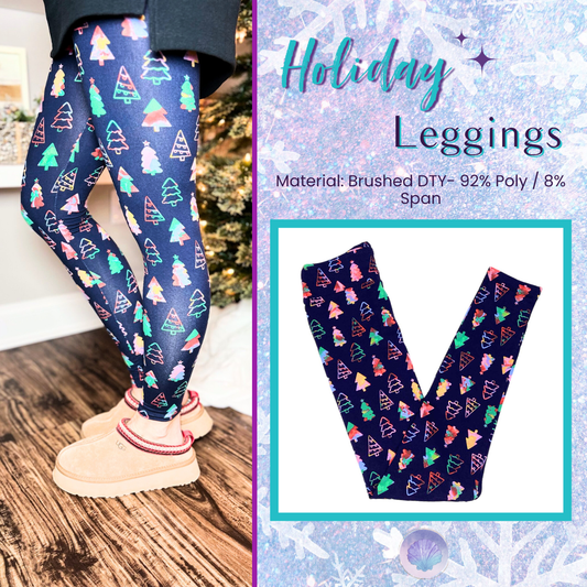 LuLaRoe Holiday Leggings - Twinkle Tree Wonderland