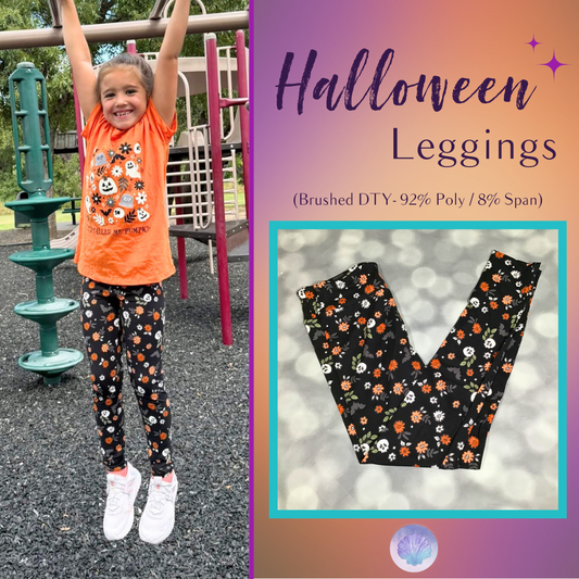 LuLaRoe Halloween 2025 - Leggings - Haunted Blooms