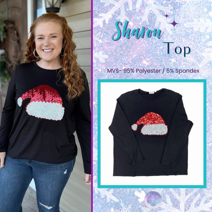 LuLaRoe Holiday Sharon - Santa Sparkle