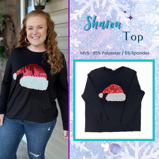 LuLaRoe Holiday Sharon - Santa Sparkle