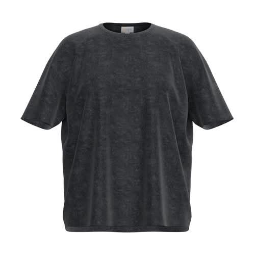 Alternate view of the LuLaRoe 2026 Halloween Luna Tee in Solid Washed Black, showing the mineral-wash color and relaxed silhouette