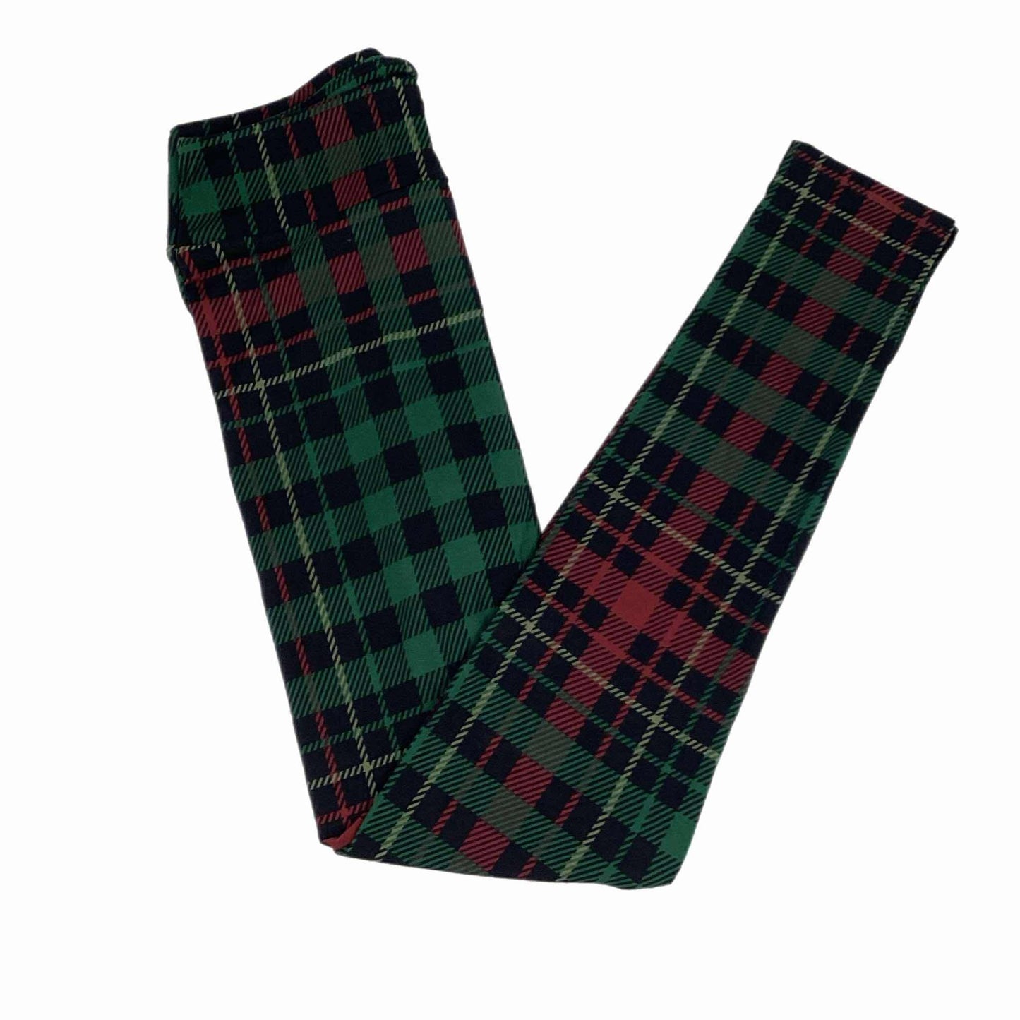 LuLaRoe Holiday Leggings - Evergreen Tartan