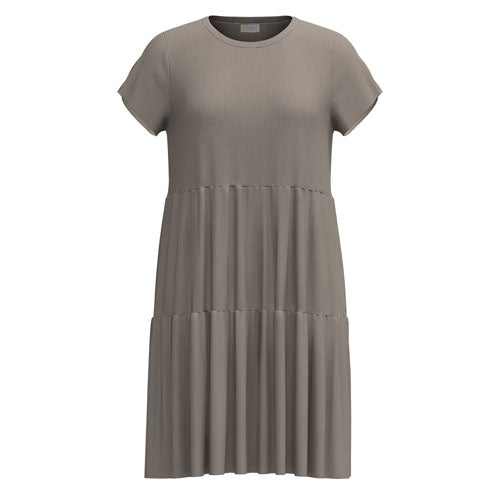 LuLaRoe Ariel Tiered Dress - Solid Sandstone Beige