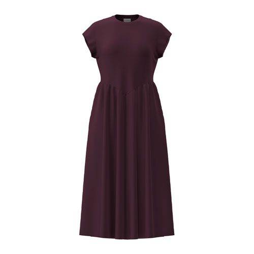 LuLaRoe Cassandra Cap Sleeve Midi Dress – Solid Deep Plum – product view