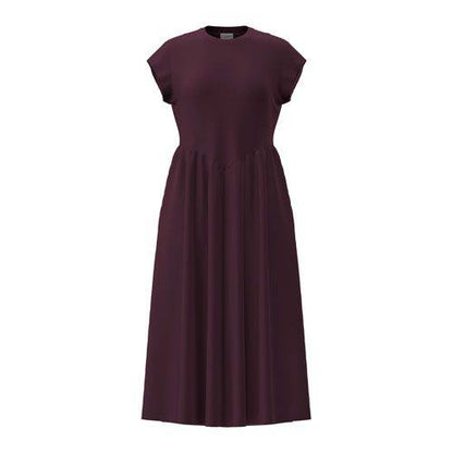 LuLaRoe Cassandra Cap Sleeve Midi Dress – Solid Deep Plum – product view