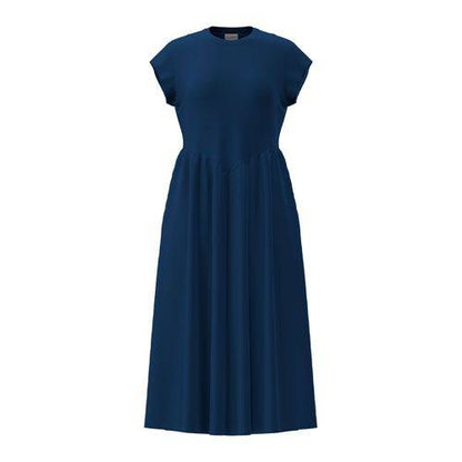 LuLaRoe Cassandra Cap Sleeve Midi Dress – Solid Deep Teal Blue – product view