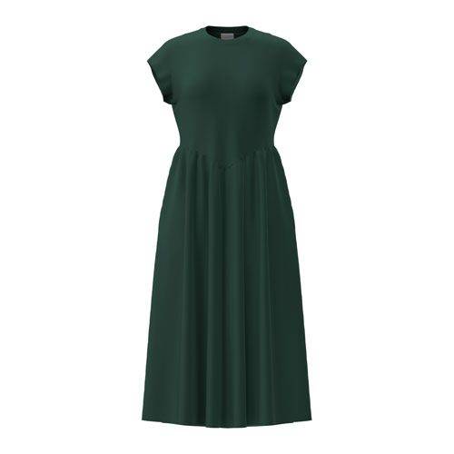 LuLaRoe Cassandra Cap Sleeve Midi Dress – Solid Forest Green – product view