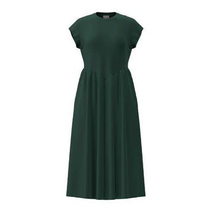 LuLaRoe Cassandra Cap Sleeve Midi Dress – Solid Forest Green – product view