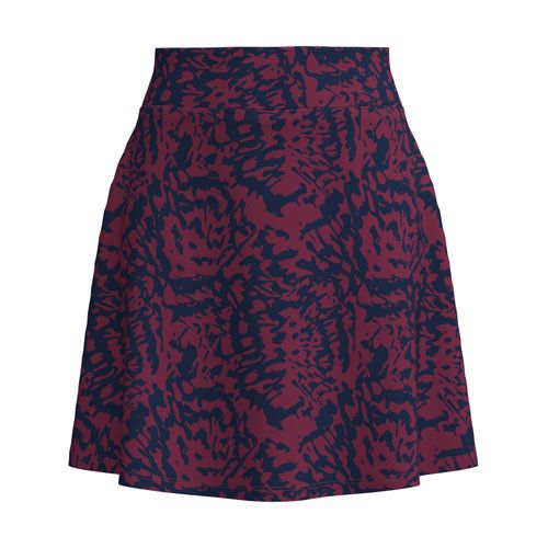LuLaRoe Eileen Skort - Burgundy & Navy Abstract Print