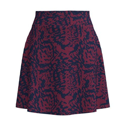 LuLaRoe Eileen Skort - Burgundy & Navy Abstract Print