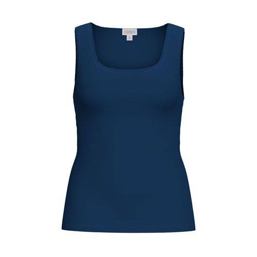 Front view of the LuLaRoe Robyn Fitted Tank in solid royal blue