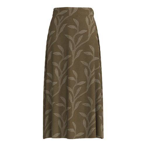 LuLaRoe Aurelia Maxi Skirt - Solid Khaki Tonal Leaf Vine - product view