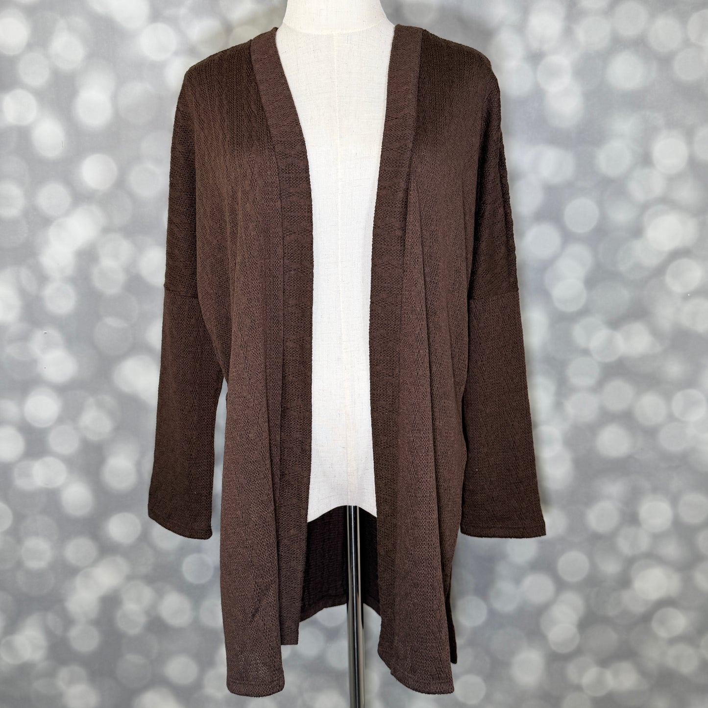 LuLaRoe Connie Lightweight Overlay - Solid Chocolate Brown