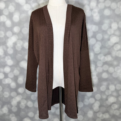 LuLaRoe Connie Lightweight Overlay - Solid Chocolate Brown