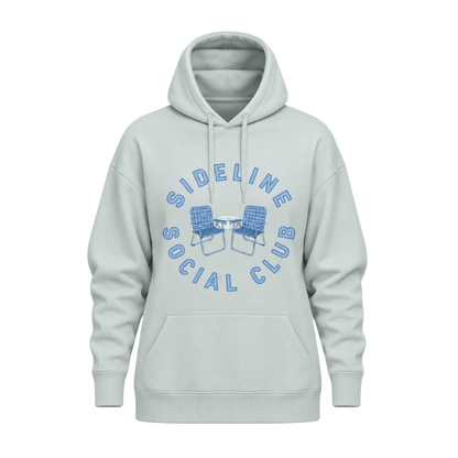LuLaRoe Graphic Hoodie - Soft Gray Sideline Social Club Graphic
