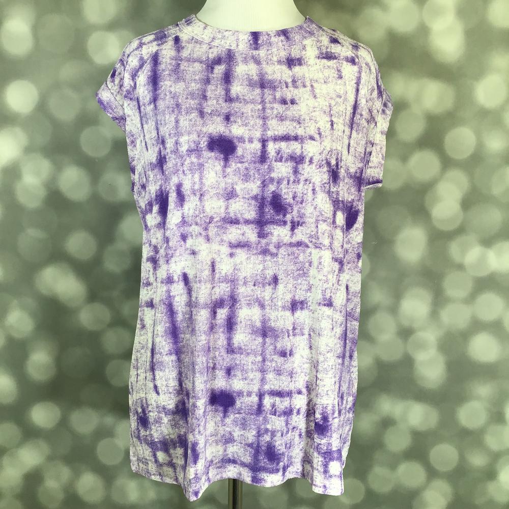 LuLaRoe Ashley Raglan T - Lavender Watercolor Wash
