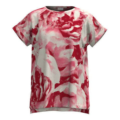 LuLaRoe LuLaRoe Leah Tunic - Crimson Watercolor Bloom 