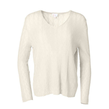 LuLaRoe Maggie Textured Knit Top - Solid Soft Ivory