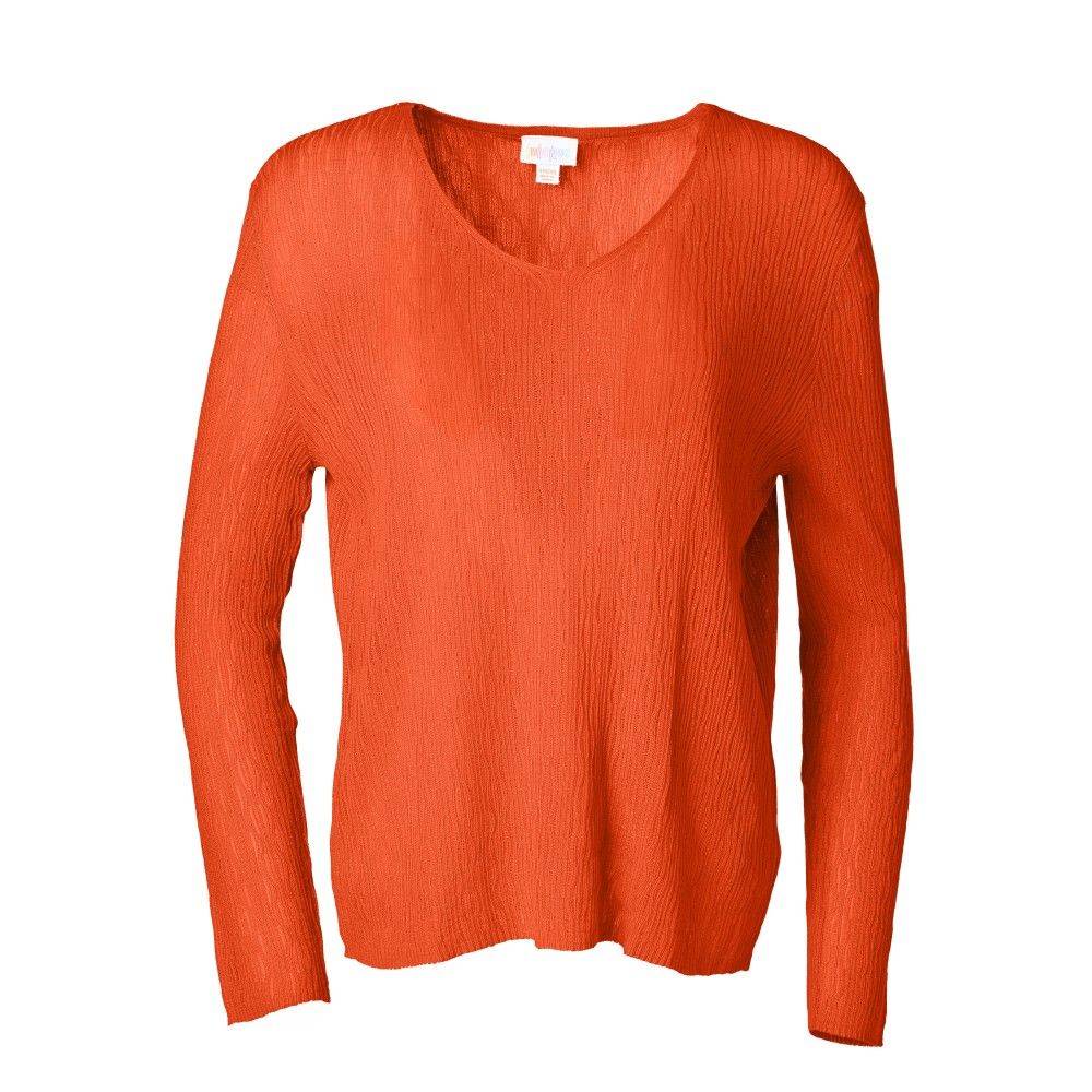 LuLaRoe Maggie Textured Knit Top - Solid Burnt Orange