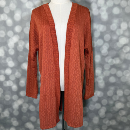 LuLaRoe Connie Lightweight Overlay - Solid Burnt Cinnamon