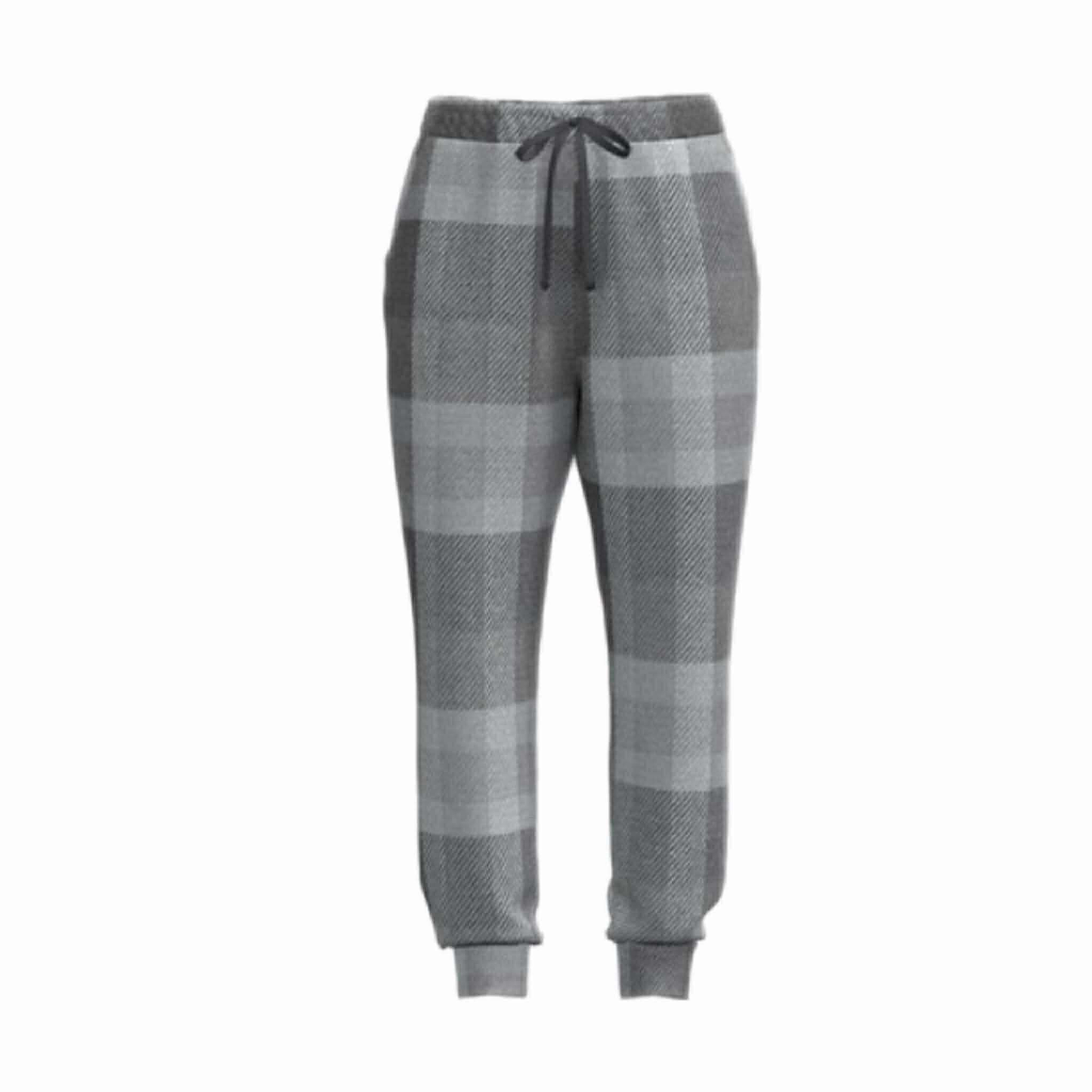 LuLaRoe Boyfriend Jogger - Soft Gray Neutral Plaid