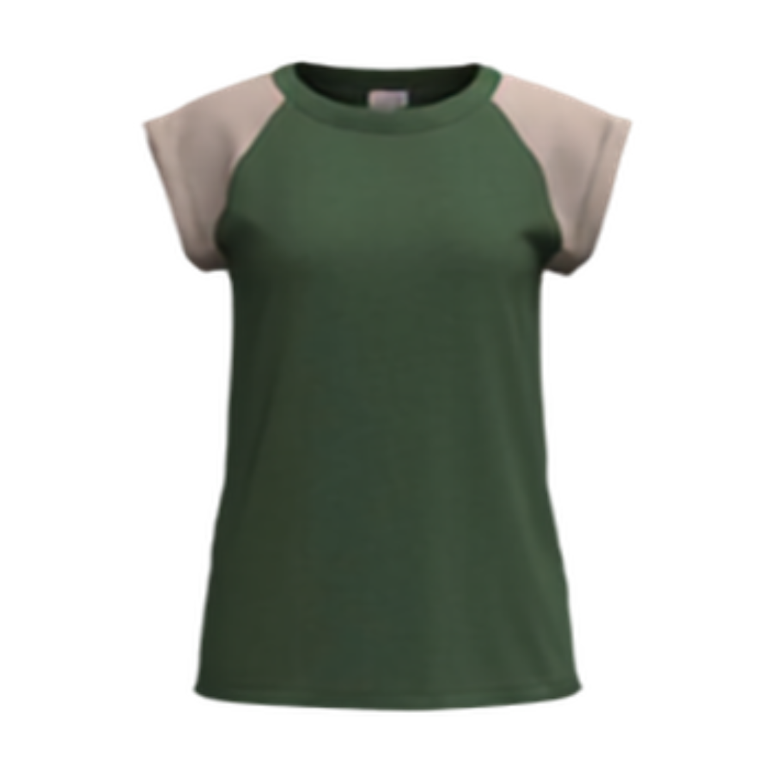 LuLaRoe Ashley Raglan T - Solid Olive Grove