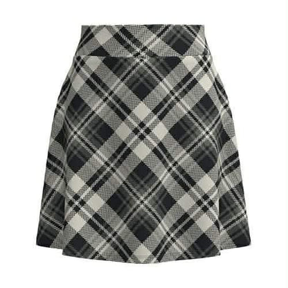 LuLaRoe LuLaRoe Eileen Skort - Classic Black Ivory Plaid 