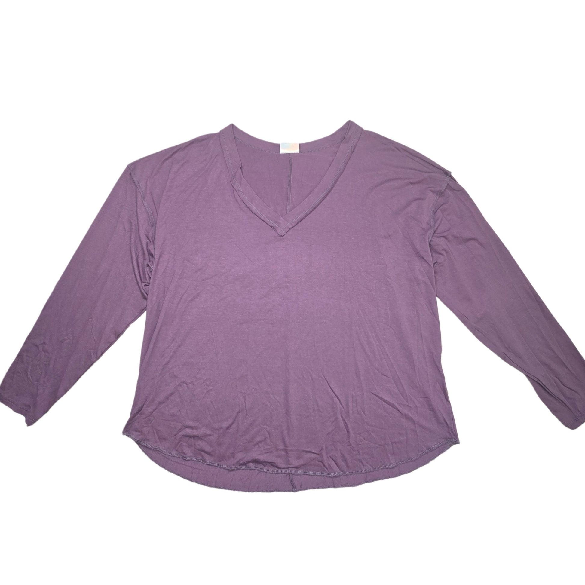 LuLaRoe LuLaRoe Vicki Top - Solid Soft Grape 